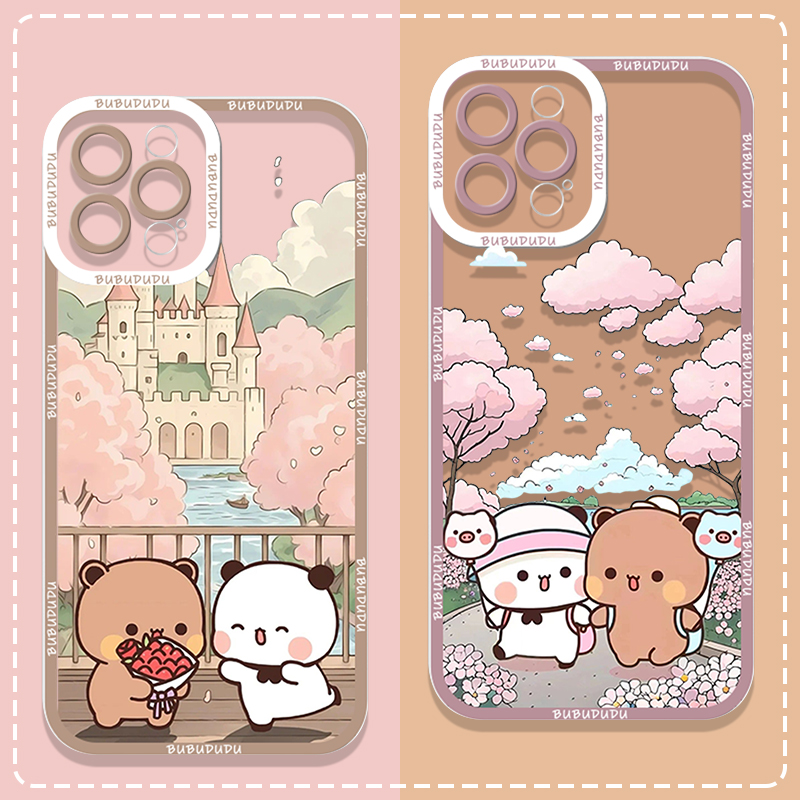 Samsung Galaxy A55 - เคสโทรศัพท์ใสลายคู่รักน่ารัก BUBU DUDU สำหรับ Samsung Galaxy