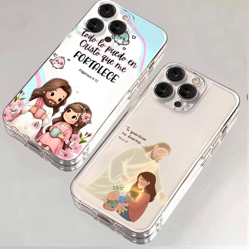 Xiaomi Redmi Note 13 - การ์ตูนพระเยซูและฉันพระคัมภีร์พิมพ์เคสโทรศัพท์สำหรับ Xiaomi Redmi Note 14 13