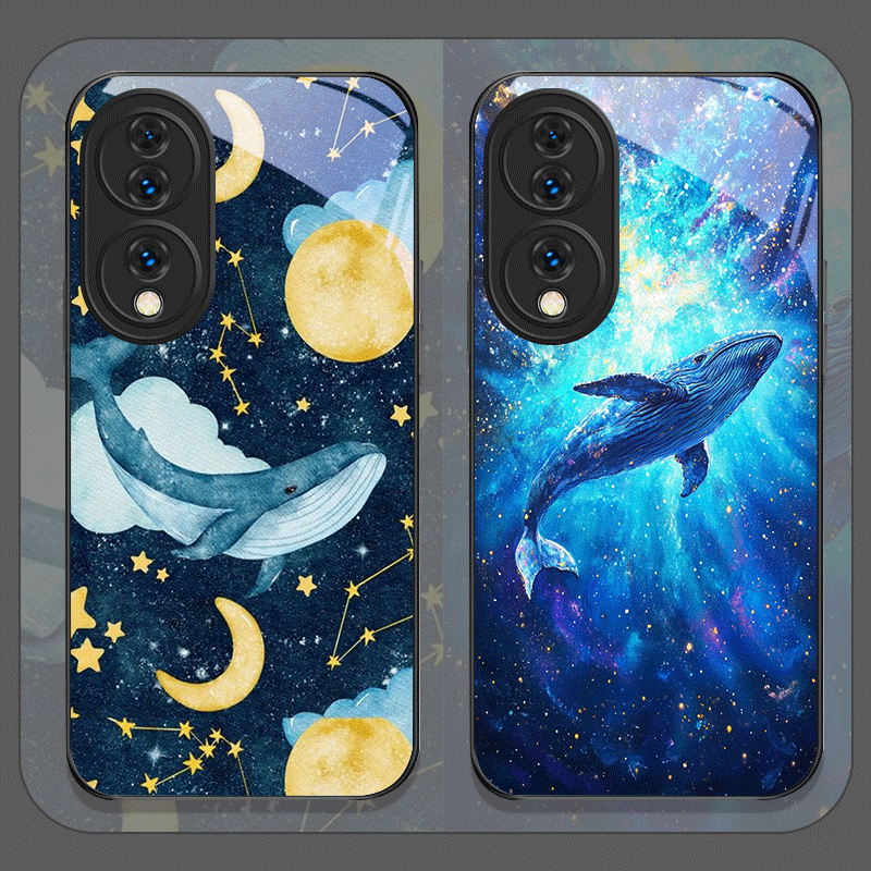 Huawei Mate 60 - การ์ตูนสตาร์รี่สกาย บลูเวลพิมพ์ลายกระจกนิรภัยเคสโทรศัพท์สำหรับหัวเว่ยโนวา 13 โปร 12 11