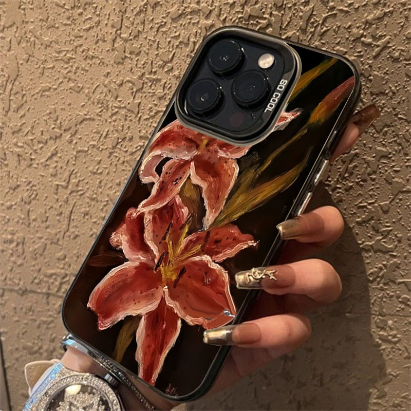 Xiaomi Poco X6 - ภาพวาดสีน้ํามัน Lily ดอกไม้ Retro รูปแบบเคสโทรศัพท์สําหรับ Xiaomi