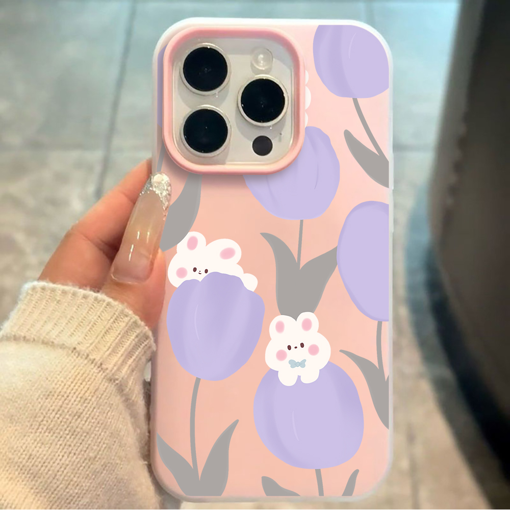 Xiaomi Redmi Note 13 - เคสโทรศัพท์ลายดอกทิวลิปสีลาเวนเดอร์นุ่มนวล สำหรับ Xiaomi Redmi Note 14