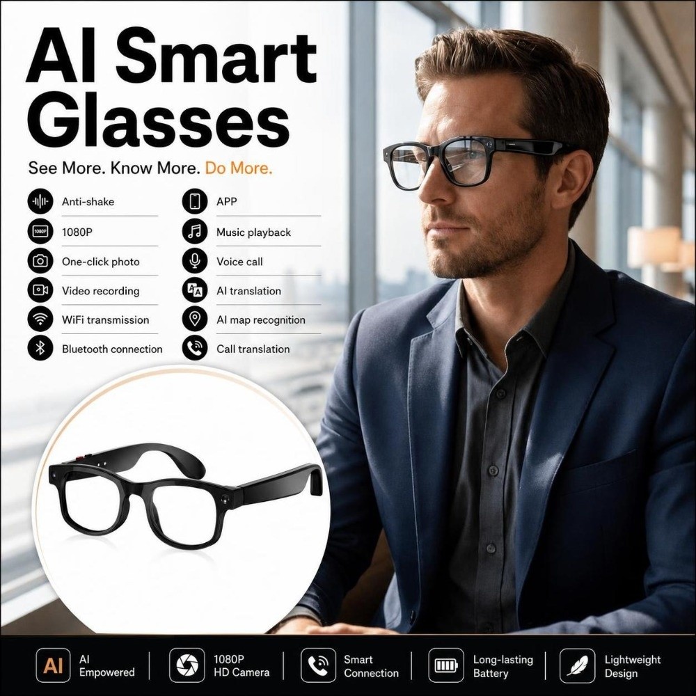 แว่นตาอัจฉริยะ AI 2-in-1 ถ่ายภ - Smart Glasses Lens บทวิจารณ์และราคา
