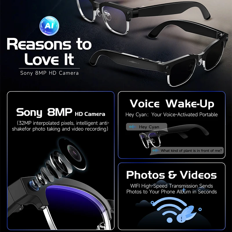 W630 HeyCyan แว่นตาอัจฉริยะพร้ - Smart Glasses Lens บทวิจารณ์และราคา