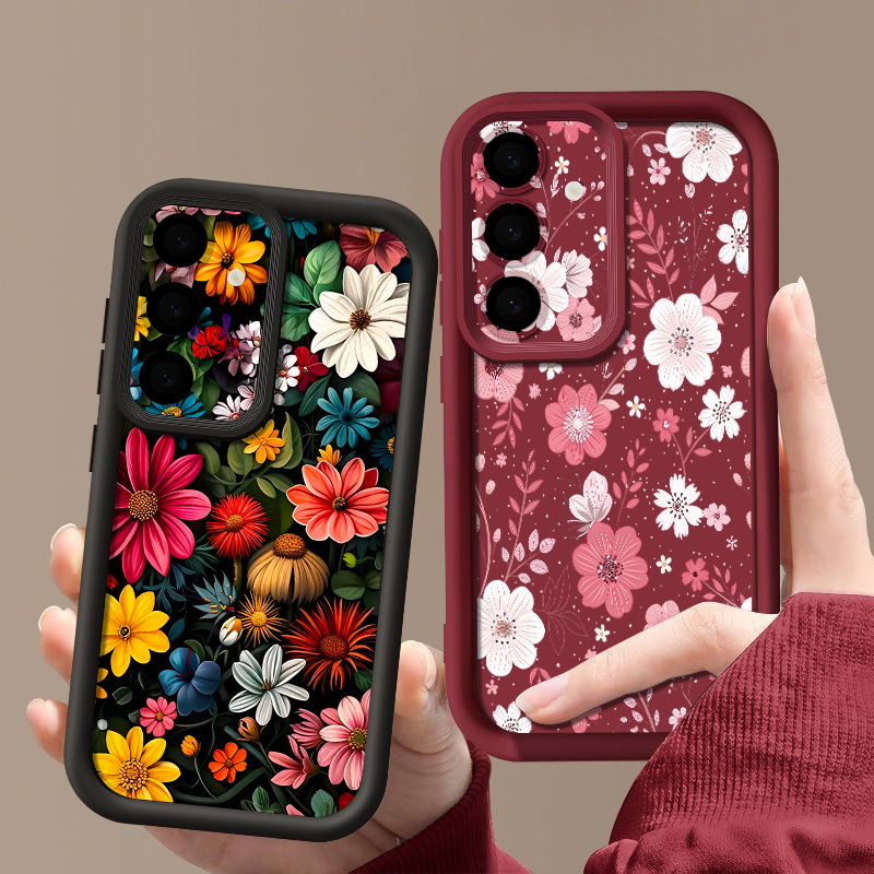 เคสลายดอกไม้สีสันสดใสสำหรับซัม - Samsung Galaxy A55 บทวิจารณ์และราคา